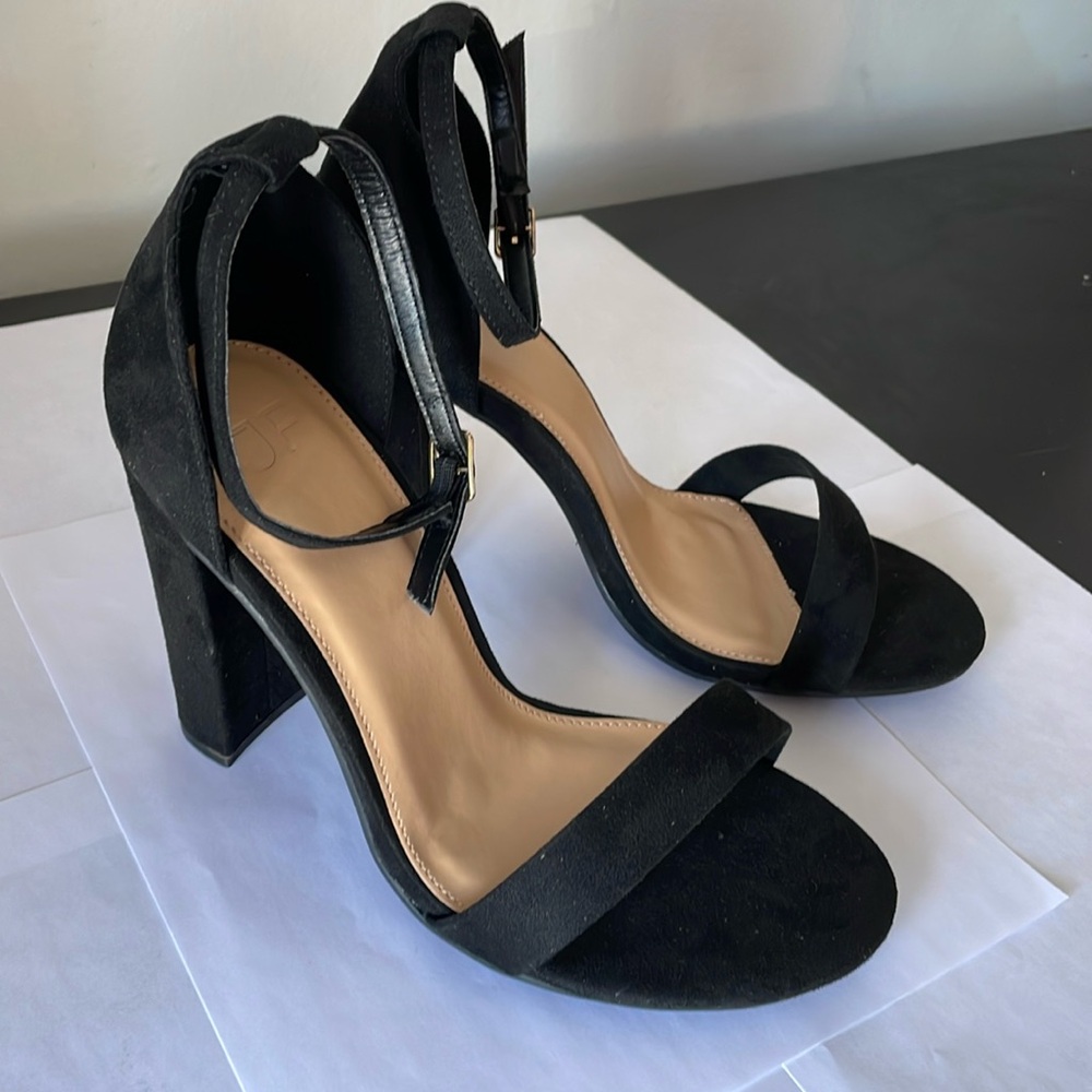 JustFab Heeled “Lorelei” Dressy Sandals